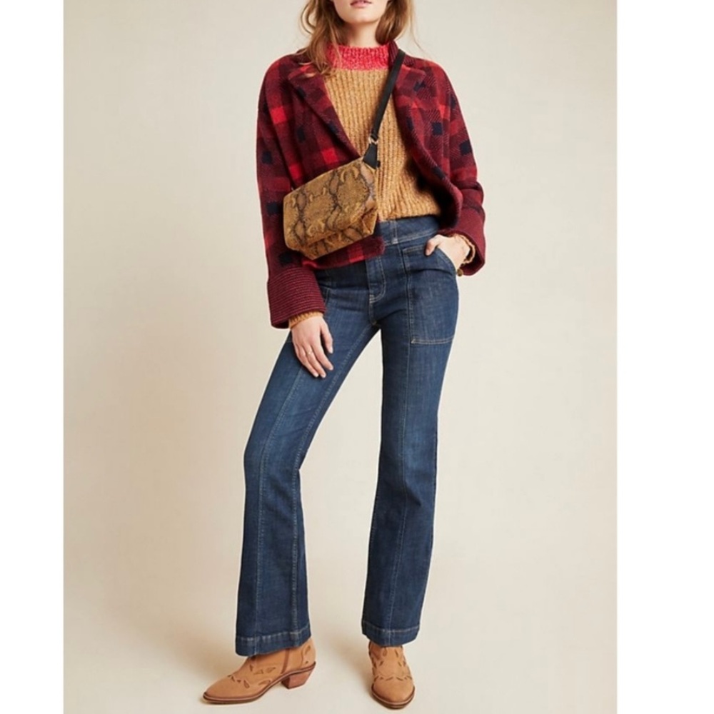 Anthropologie Pilcro And The Letterpress High-Rise Trouser Bootcut Jeans 28